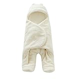BloomingDays ベビー おくるみ 新生児 ふわふわ あったか 赤ちゃん 用品 授乳 アイテム 出産祝い (ホワイト)