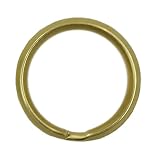 二重キーリング 真鍮 10個セット キーホルダー 二重リング 山切り 無垢 生地 金色 パーツ 外径 25mm・30ｍｍ (外径30ｍｍ)