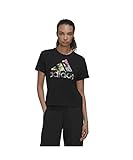 [アディダス] 半袖 Tシャツ 総柄プリント レギュラー 半袖Tシャツ MMB05 レディース ブラック/マルチカラー(HI0025)