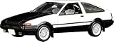 プラッツ(PLATZ)/MONO 1/32 オートモービルキット トヨタ スプリンタートレノ AE86 カスタム(白&黒+ボンネット黒) 色分け済みプラモデル MN03 (自動車)