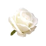 POTOJP 造花 手作り 造花 バラブーケ 枯れないお花 本物みたい 工芸 高級 贈り 壁掛け 結婚式 誕生会 二次会 お祝い 花束プレゼント インテリア 华道 (ホワイト)