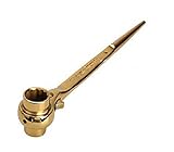 CHENGYIDA 12アングルゴールドカラー足場ポッガーラチェットスパナサイトラチェットソケットレンチ19 / 22mm