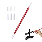 TVETE クリーンスティック 拭き取りスティック ワイプスティック ホビー用工具 金属製 モデル工具 合金 ブリードライン 消去 ダブルヘッド クリーン クリンヘッド ワイプ 細い線 細部 ベベル 再利用可能 (スティック*1+3mm*3+5mm*3)