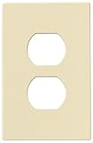 クーパー配線デバイスポリカーボネート1-gang Screwless二重レセプタクルMidサイズ壁プレート 1