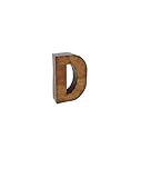 High Quality Letter D for Decor, 9-Inch,Brown