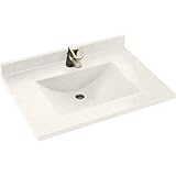 Swanstone cv2237 – 011 Contour 37-inchソリッドサーフェスVanity Top withタヒチホワイトBasin