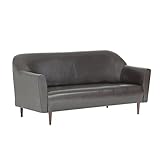 arne 3人掛けソファー おしゃれ コンパクト 日本製 小さめ 北欧 ソファ 合皮 B-sofa 3P 合皮ダークブラウン