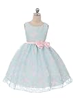 シンプルな蝶のオーガンジードレス「Simple Butterfly Organza Dress」2歳から12歳 (5-6 years)