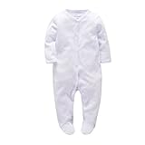 buAam赤ちゃんの有機コットンカバーオールジャンプスーツ冬Sleep N Play Footie