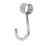 uxcell ワードローブ浴室キッチン用 ステンレス チューブ パイプ棒フック 16 mm径