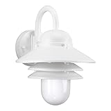 Sea Gull Lighting 83055-15 One-Light Outdoor Wall Lantern, White Finishワンライト屋外の壁のランタン [並行輸入品]