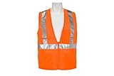 3A Safety SME-C2400-3X ANSI Class 2 High Visibility Zipper Front Mesh Vest, Orange, 3X-Large by 3A S