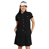 [キャロウェイ] レディース 半袖 ワンピース (ストライプ柄・8WAYストレッチ) / ゴルフ / C24129201 1010_ブラック