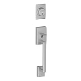 Schlage f58-cen-626サテンクロム世紀Single円柱Handleset (外部側のみ)