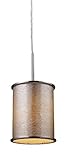 Elk 20042/1 Fabrique 1-Light Drum Pendant In Polished Chrome and Silver Streak Shade [並行輸入品]