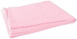 Jollein Blanket (75 x 150 cm, Cable Pattern Light Pink) by Jollein