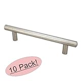 CosmasハードウェアヨーロピアンスタイルバーキャビネットPull 6 1 / 8 "サテンニッケル3 – 3 / 4 "センター96 mm – 10パック
