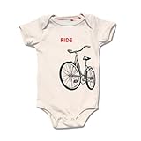 【ベビー】半袖ロンパース「BIKE」白(親子おそろい服)3-6months (60)