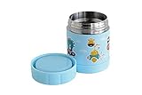 Marcus & Marcus Animal Themed Kids Stainless Steel Thermal Container - Blue [並行輸入品]