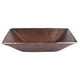 Modern Rectangular Hand Forged Old World Copper Vessel Sink [並行輸入品]