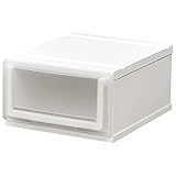 日本製 収納ケース 収納チェスト くもりガラスのような前面パネル クリアチェスト (35cm幅 1段)