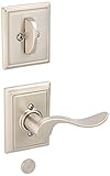 Schlage Lock Company F94ACC619ADDRH Accent Lever Right Handed Dummy Interior Pack with Deadbo, Satin