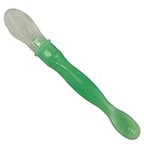 Baby Feeding Spoon Utensil Temperature Sensing Change Color Safety Soft Silicon Tip Tableware (green
