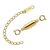 KARMAREY ネックレス 留め具 ステンレス製 マグネット クラスプ 金属アレルギー対応 磁石 チェーン エンドパーツ 金具 パーツ 接続金具 ゴールド, 筒【レギュラー】