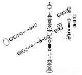 Sloan 0314223pk ; ; cn-121-a Main Seat forシャワーピストンfor Exposed Flushometer ; in Unfinish