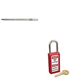 kitbicgsm11bkmlk411red – Valueキット – マスターロック軽量Zenex安全ロックアウトPadlock ( mlk411red )とBic Round SticボールペンS