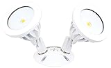 American Lighting ALV2-2H-WH LED Panorama Sunset Series Double Head COB Flood Light, 15.9-Watts, Whi