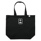 [CAMPFREE] トートバッグ キャンバスバッグ トート バッグ [ プリント 帆布 綿 マチあり ] サブバッグ ミニトート メンズ レディース 22389 B.ブラック（サイズM）