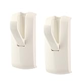 ROOS Plastic Stick Hook Self Adhesive Hook White Pack of 2 (3cm*7cm) [並行輸入品]