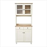 フレンチカントリー家具 食器棚 白 カップボード 幅78 手作り ナチュラル 北欧カントリー風 カントリー調