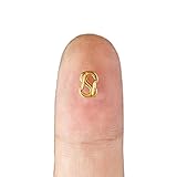 【2個】304ステンレス鋼のS字型接続金具 金属パーツ ブレスレット留め具 ネックレス留め具ジュエリーアクセサリーパーツ 副資材 ハンドメイド 手芸用品 脱着式簡単装着 シルバーカラー ゴールド 小さなミニ (ゴールド)