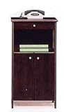 日本製 幅45cm 電話台 FAX台 完成品 (ブラウン)
