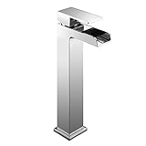 Modern Square Open Spout Tall Basin Mixer Tap (Sire 7)