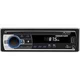 [otoye] カーオーディオ 1DIN 車載 プレーヤー MP3 FMラジオ スマホ連携 ブルートゥース ハンズフリー通話機能付きチューナー 12V/24V多電圧対応 エコノミーモデル 春のドライブグッズ 車内音楽再生システム ウイヤレス充電対応 安全運転向けオーディオ