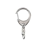 キーホルダー金具 ナスカン 10個入 シルバー キーホルダー金具 回転カン付き 手作りキーホルダー 手芸用品 555Lサイズ ニッケル