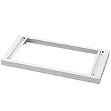 【HCB-SB】 スチール書庫 キャビネット 収納 完成品 ベース(アジャスター付き) 【オフィス家具市場オリジナル:日本製】 W900×D410×H60～75 ホワイトグレー 【車上お渡し/時間指定不可】