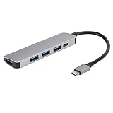 ドッキングステーション、圧縮合金強化シェルPD3.0電源4ポートUSB3.0ハブUsbCハブマルチポートアダプタープラグアンドプレイ用ラップトップ
