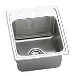 Elkao|#Elkay DLR1517100 18Gauge Stainless Steel 15 Inch x 17.5 Inch x 10 Inch single Bowl Top Mount 
