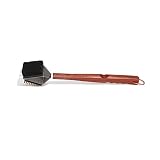 Foxrun B45 rosewood 3-in-1 grill brush with replaceable bristles and pad