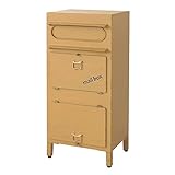 ヤマソロ(Yamasoro) 大型スタンドポスト イエロー 幅40×奥行33.5×高さ90cm セレブ マスタードカラー 73-816