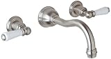 Rohl U.3790L-EB-2 Perrin and Rowe Low Lead Wall Mounted Bathroom Faucet with Lever Handles, English 