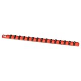 Ernst Manufacturing 8300-Red-1/4 18-Inch Socket Organizer and 15-1/4-Inch Dura-Clip Socket Clips [並行