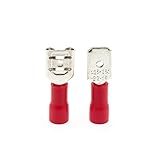 Suyepバットコネクタ圧着端子オスメス予備絶縁ジョイント22-16 AWG MDD1.25-250 FDD1.25-250 (50, PRS)