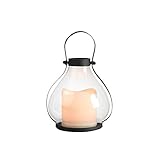 High Quality Everlasting Glow 41559 Battery Operated Metal and Glass School House Lantern with 3 by 