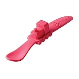 oogaa Silicone Feeding Spoon - Train - Pink by oogaa