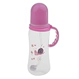 Kesoto ベビーマグ　赤ちゃん　ボトル　マグストロー 　ストロー ボトル　哺乳瓶　250ｇ　ハンドル付き　全４色 - ピンク